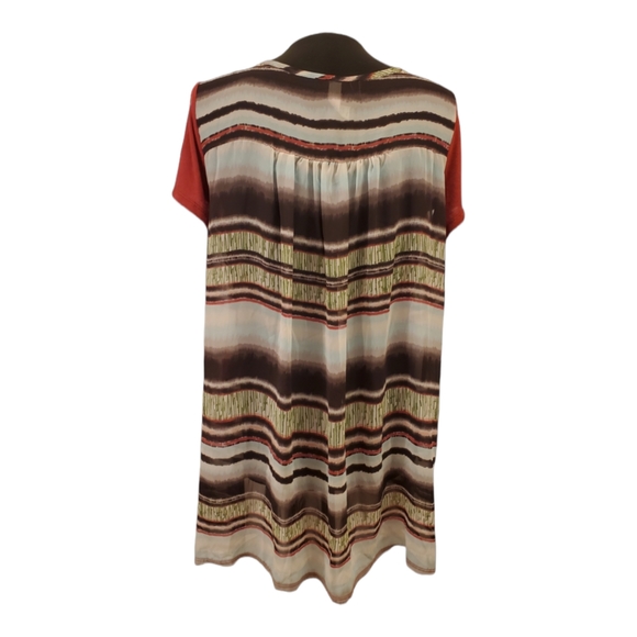 CANDY ROSE TOP, CHIFFON SHEER IN BACK. T-SHIRT IN FRONT, XL, NICE - Picture 8 of 12